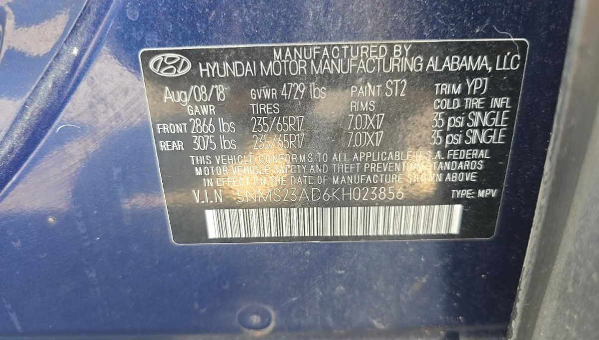 2019 Hyundai Santa Fe SE