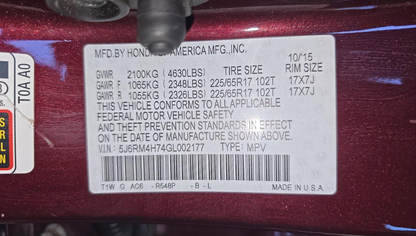 2016 Honda CR-V EX-L