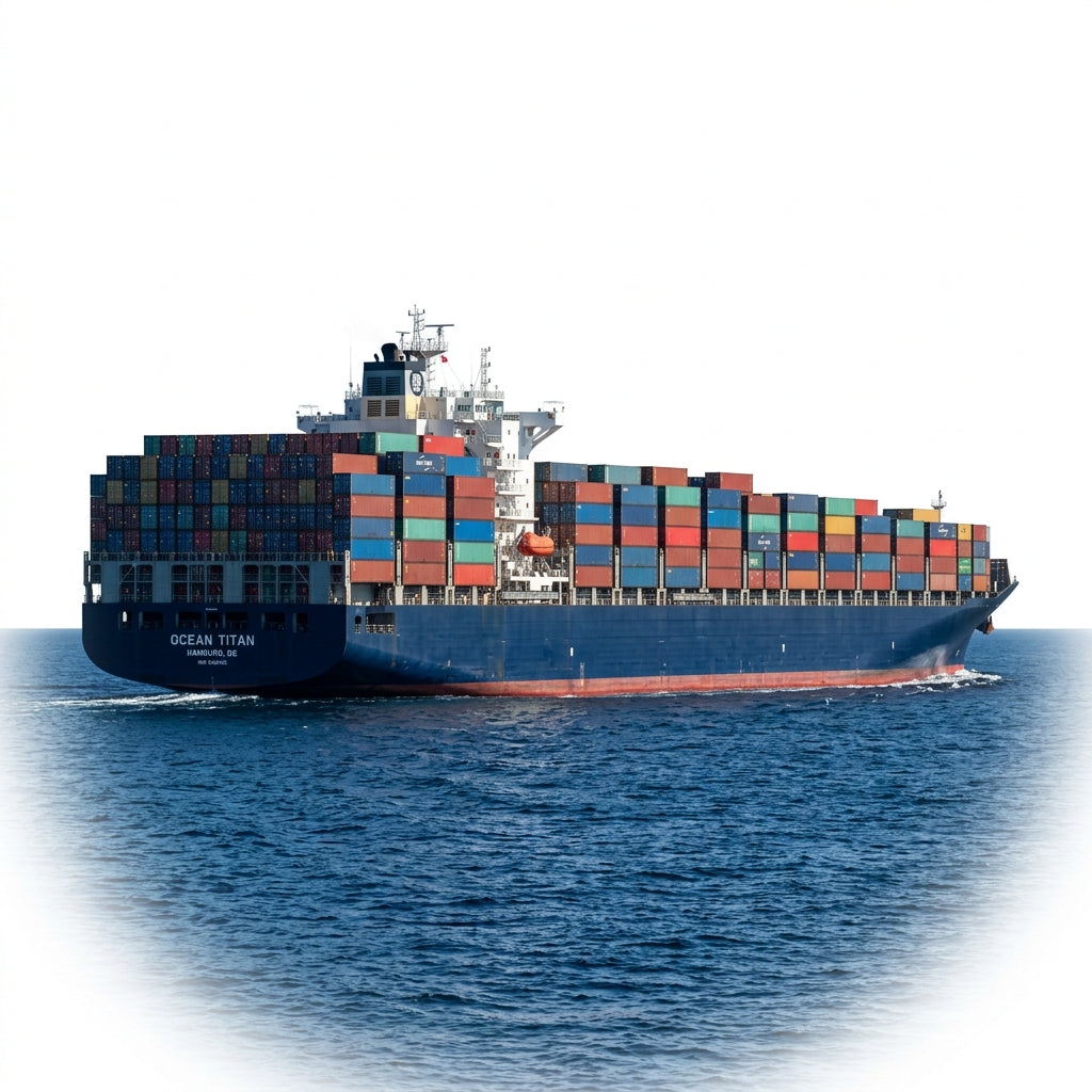 Ocean Cargo Ship Watermark